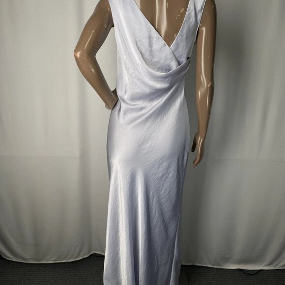 NEW THEORY Womens Maxi Dress Hydrangea Purple Size S Scoop Neck Cowl Back - Picture 3 of 10